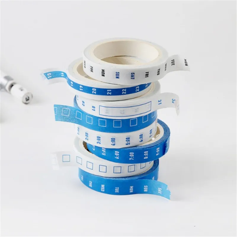 4 Rolls Washi Masking Tape Set Weekly Date DIY Time Line Paper Masking Tapes Japanese Washi Tape DIY Scrapbooking Sticker
4 Rolls Washi Masking Tape Set Weekly Date DIY Time Line Paper Masking Tapes Japanese Washi Tape DIY Scrapbooking Sticker