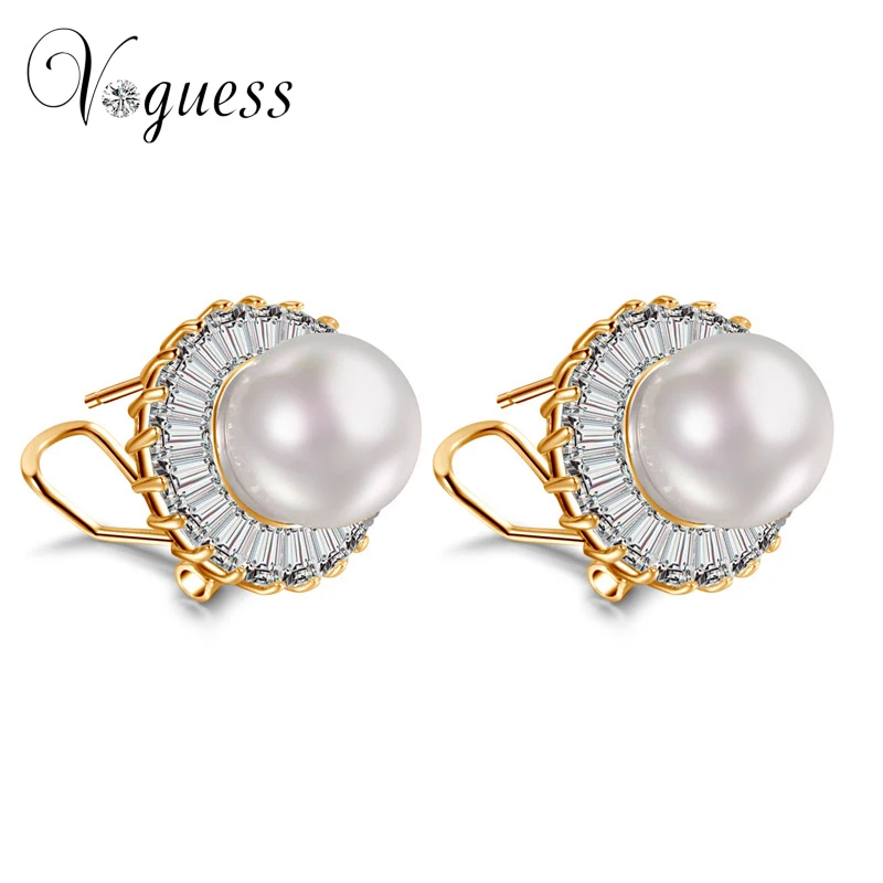VOGUESS Noble Shaped Synthetic Pearl Earrings French Clip Stud Earrings Semi Joias New Champagne Gold Color Jewelry Aretes
VOGUESS Noble Shaped Synthetic Pearl Earrings French Clip Stud Earrings Semi Joias New Champagne Gold Color Jewelry Aretes