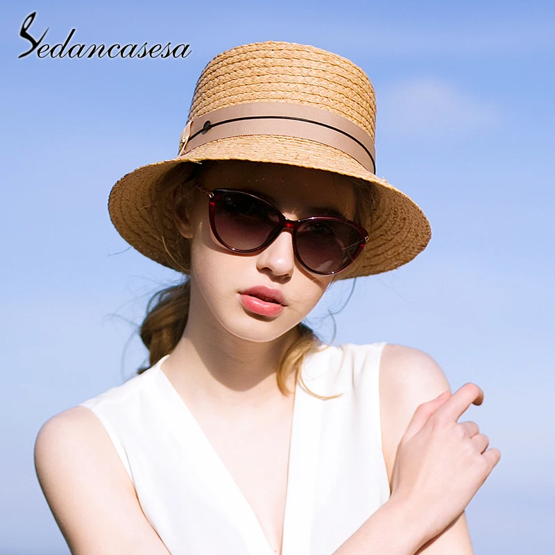 Sedancasesa 2019 Fashion Handmade Summer Hats for Women Bucket hats Raffia Straw Sun Hat Visors Girls Caps UV Protect
Sedancasesa 2019 Fashion Handmade Summer Hats for Women Bucket hats Raffia Straw Sun Hat Visors Girls Caps UV Protect