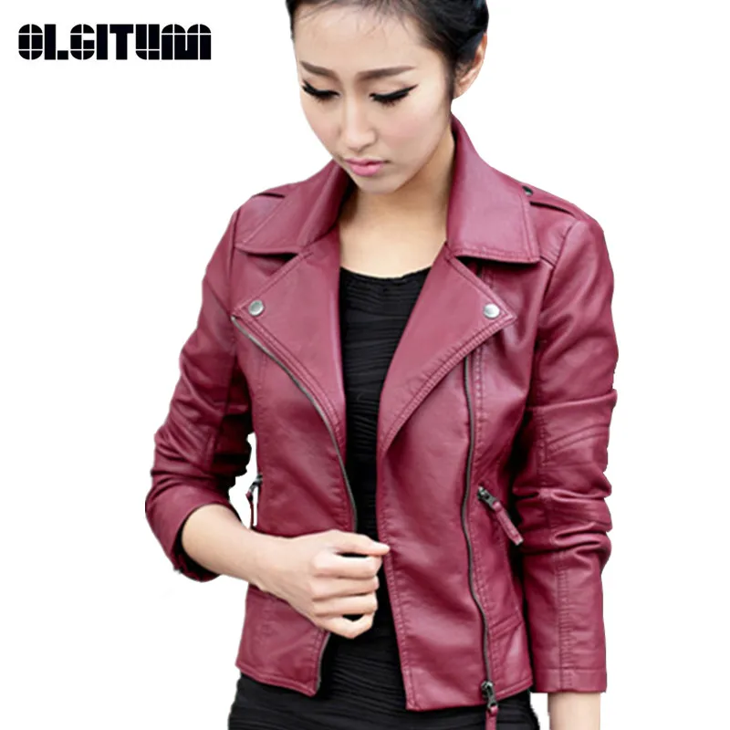 New Hot Sale Women 2018 Spring Autumn Jacket Black and Red Fashion Slim PU Leather Short Outwear Jacket JK244 
New Hot Sale Women 2018 Spring Autumn Jacket Black and Red Fashion Slim PU Leather Short Outwear Jacket JK244