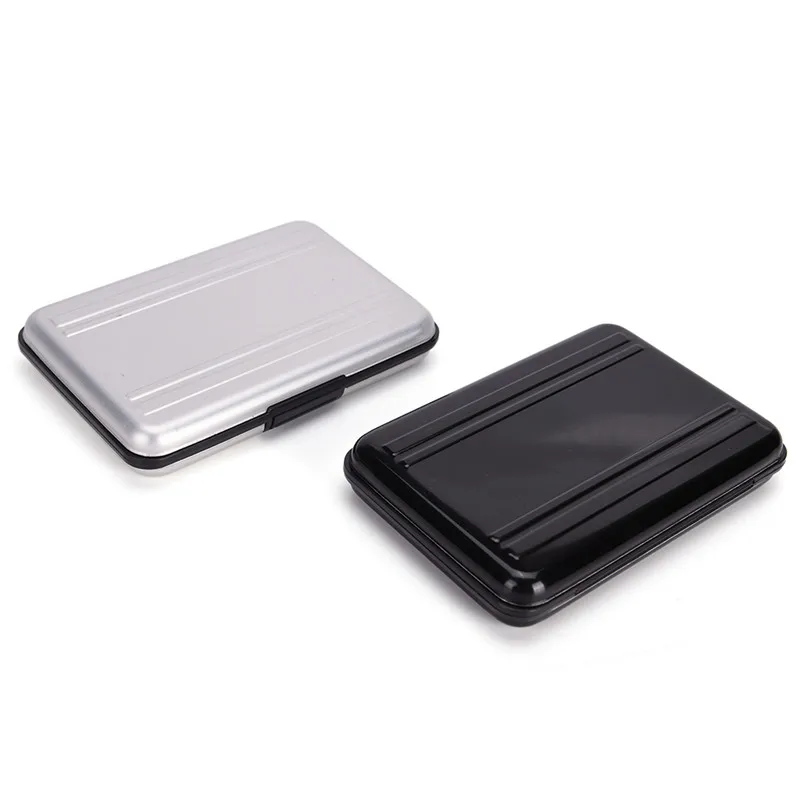 Silver 8 x SD Micro Memory Card Storage Box holder Hard Carry Black Aluminum | Компьютеры и офис