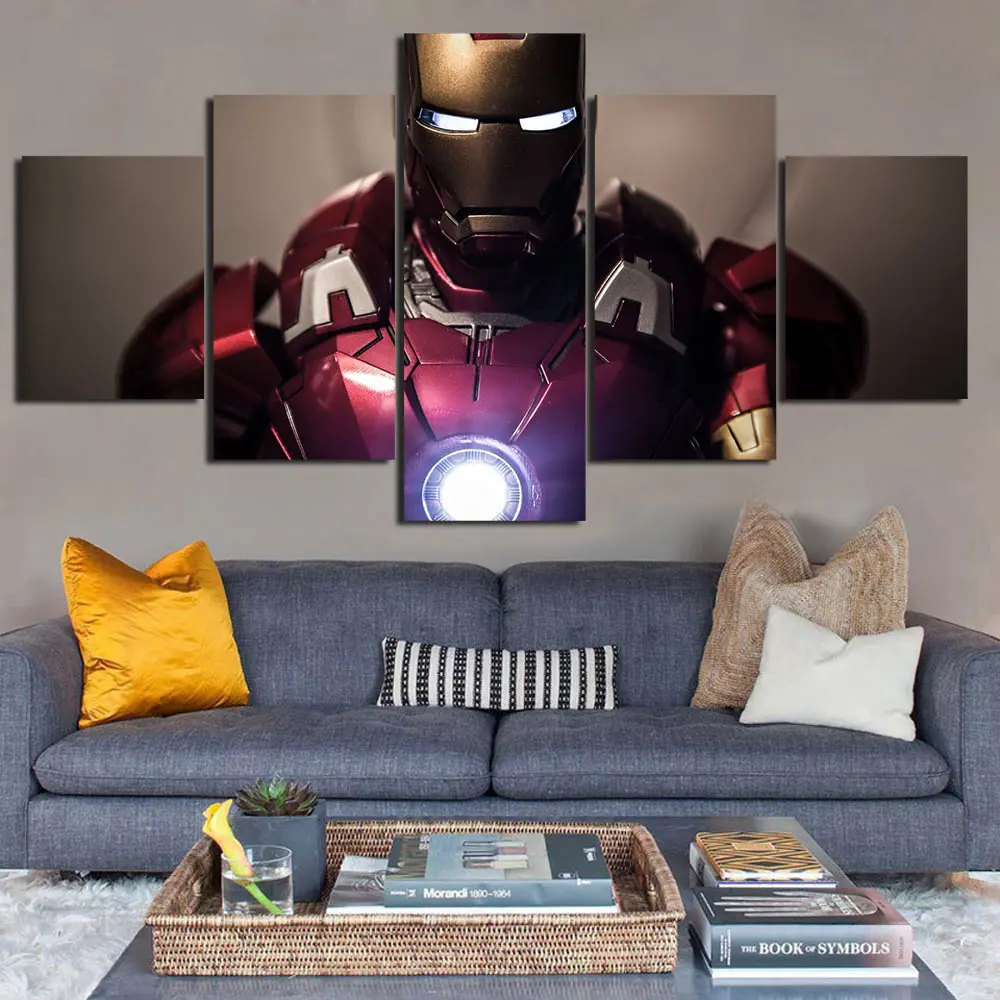 5 Pieces Canvas Iron man movie Painting modular pictures movie dropshipping Modular Canvas Ironman poster F1140
5 Pieces Canvas Iron man movie Painting modular pictures movie dropshipping Modular Canvas Ironman poster F1140