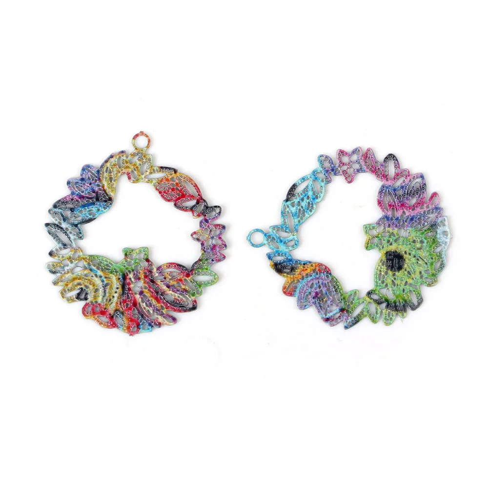 DoreenBeads Iron Alloy Painting Hollow Circle Round Pendant Charms Multicolor Filigree Bohemia 23mm( 7/8") x 20mm( 6/8") 10 PCs
DoreenBeads Iron Alloy Painting Hollow Circle Round Pendant Charms Multicolor Filigree Bohemia 23mm( 7/8") x 20mm( 6/8") 10 PCs