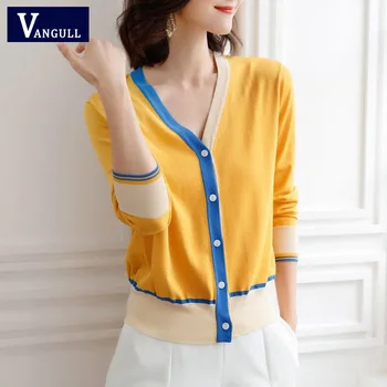 Vangull 2020 Autumn Winter New Women Knitted Cardigan Sweater Female Casual Single Breasted jumper Oversize Thin Sweater Tops
Vangull 2020 Autumn Winter New Women Knitted Cardigan Sweater Female Casual Single Breasted jumper Oversize Thin Sweater Tops