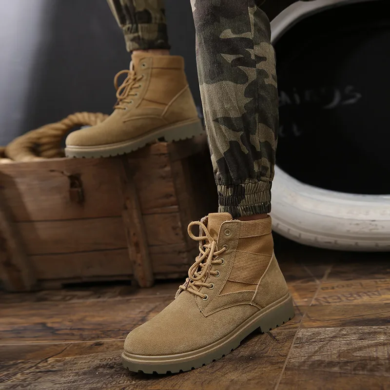 Mens Motorcycle Ankle Boots Anti-Slippery Boots Military Men Shock-Absorbant Safety Shoes for Men Indestructible Work Shoes
Mens Motorcycle Ankle Boots Anti-Slippery Boots Military Men Shock-Absorbant Safety Shoes for Men Indestructible Work Shoes