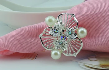 100pcs/lot European-style wedding, creative hotel restaurant napkin buckle, silver diamond clover flower napkin ring
100pcs/lot European-style wedding, creative hotel restaurant napkin buckle, silver diamond clover flower napkin ring