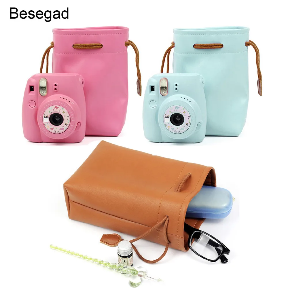 Besegad PU Leather Drawstring Camera Cosmetic Storage Bag Case Pouch Shell for Fujiflim Instax Mini 9 8 90 7s 50s Instant Gadget
Besegad PU Leather Drawstring Camera Cosmetic Storage Bag Case Pouch Shell for Fujiflim Instax Mini 9 8 90 7s 50s Instant Gadget