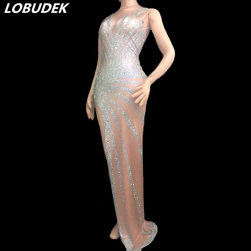 Sparkly Rhinestones Sling Long Dress Sexy Fashion Evening Birthday Prom Celebration Dance Costume Singer Bar Concert Stage Wear
Sparkly Rhinestones Sling Long Dress Sexy Fashion Evening Birthday Prom Celebration Dance Costume Singer Bar Concert Stage Wear