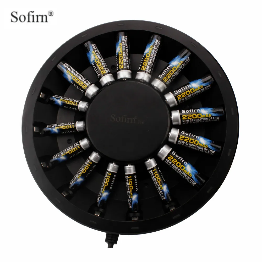 Sofirn 16 Slots AAA AA Battery Chargers LED Light Smart battery Charger Ni-MH Chargers US EU Plug Quick Charger without battery
Sofirn 16 Slots AAA AA Battery Chargers LED Light Smart battery Charger Ni-MH Chargers US EU Plug Quick Charger without battery