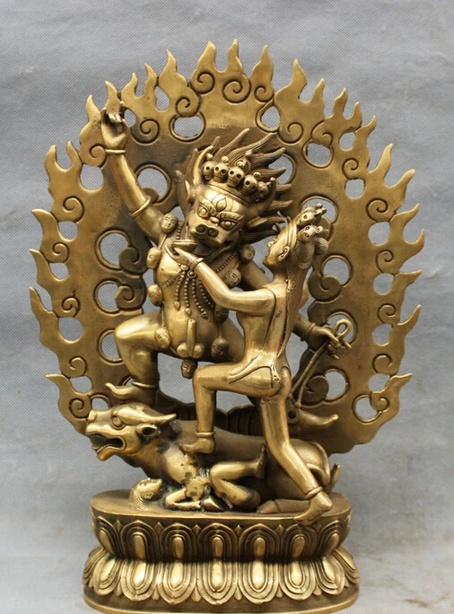 song voge gem S5550 14" Tibet Brass Buddhism Joss Yamantaka Yama Dharmaraja Buddha Statue Sculpture
song voge gem S5550 14" Tibet Brass Buddhism Joss Yamantaka Yama Dharmaraja Buddha Statue Sculpture