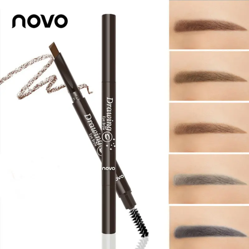 NOVO Brand Three-dimensional Automatic Rotation Double-headed Waterproof Sweat Eyebrow Pencil Eyebrow Brush 5-color Cosmetics
NOVO Brand Three-dimensional Automatic Rotation Double-headed Waterproof Sweat Eyebrow Pencil Eyebrow Brush 5-color Cosmetics