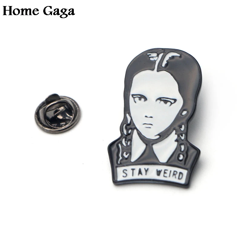 Homegaga Addams Family Stay Weird Wednesday Addams pins para backpack clothes metal badges brooches for bag shirt hat shoe D0781
Homegaga Addams Family Stay Weird Wednesday Addams pins para backpack clothes metal badges brooches for bag shirt hat shoe D0781