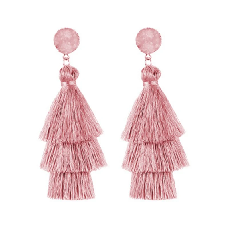 Fashion Three Tier Tassel Earrings Exaggerated Earrings European and American women Eemperament Earrings Simple Jewelry
Fashion Three Tier Tassel Earrings Exaggerated Earrings European and American women Eemperament Earrings Simple Jewelry