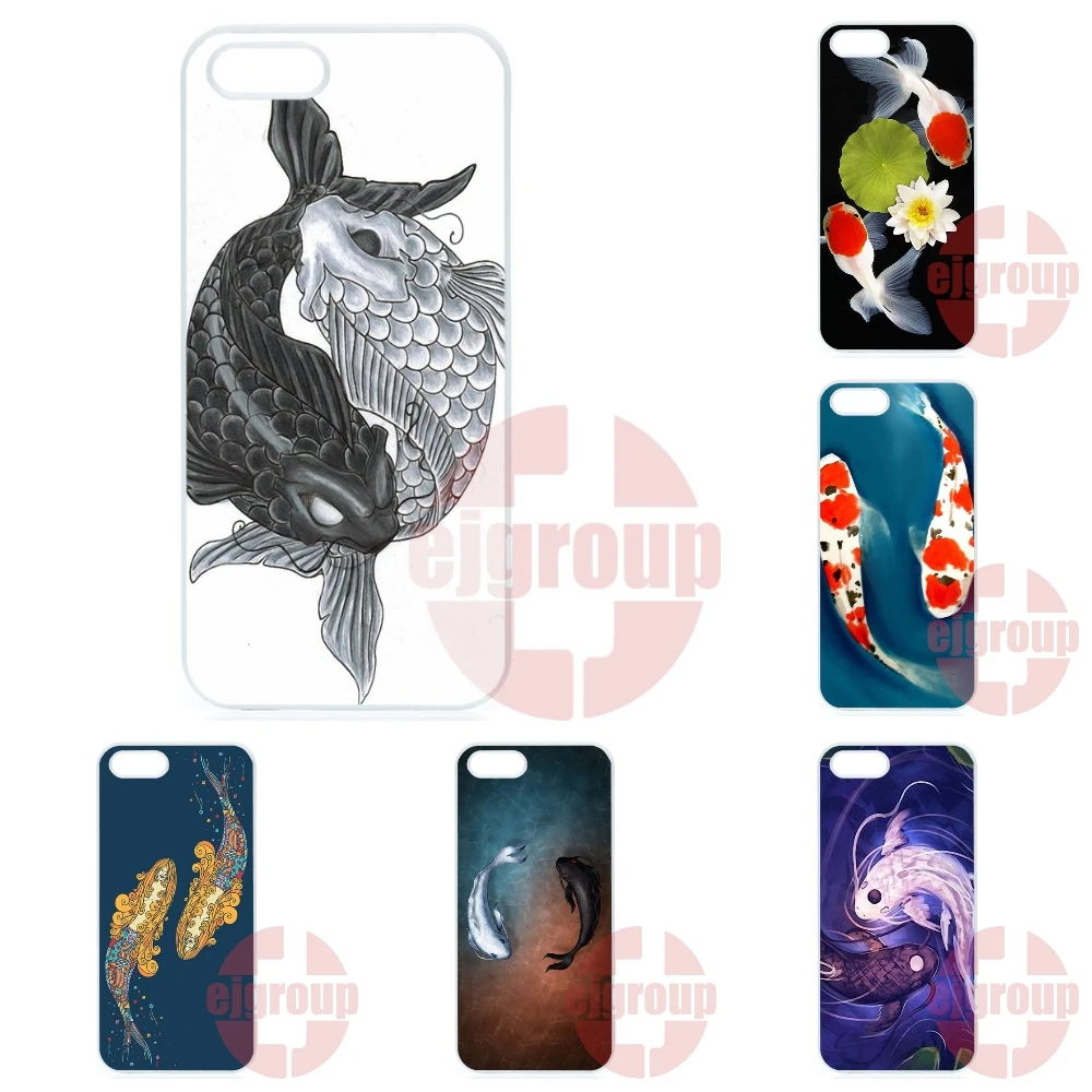 Печать телефон обложка case инь ян кои рыб для samsung galaxy note 2 3 4 5 7 край lite a3 a5 a7 a8 a9 e5 e7