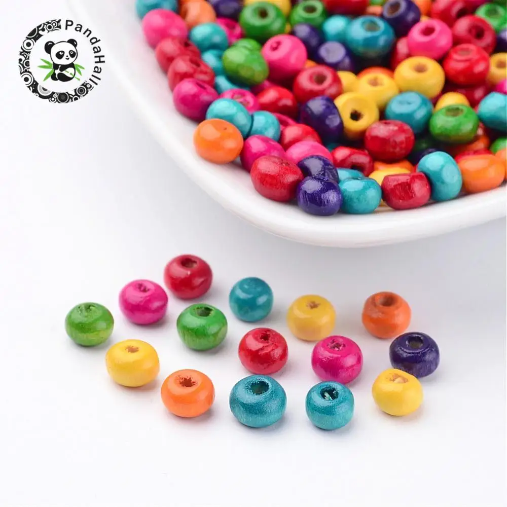 200PCS Mixed Lead Free Abacus Wood Beads, Dyed, about 5.5mm wide, 4mm high, hole: 1.5mm
200PCS Mixed Lead Free Abacus Wood Beads, Dyed, about 5.5mm wide, 4mm high, hole: 1.5mm