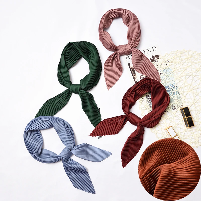 2019 Plain Women Square Silk Scarf Skinny Ribbon Head Neck Small Pleated Hair Tie Band Kerchief Satin Foulard Scarves
2019 Plain Women Square Silk Scarf Skinny Ribbon Head Neck Small Pleated Hair Tie Band Kerchief Satin Foulard Scarves