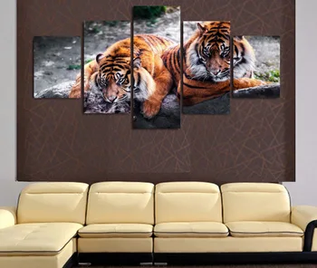 5Pcs Two Tigers Animals Canvas Painting On The Wall Pictures For Living Room Poster Modular Picture No Frame
5Pcs Two Tigers Animals Canvas Painting On The Wall Pictures For Living Room Poster Modular Picture No Frame