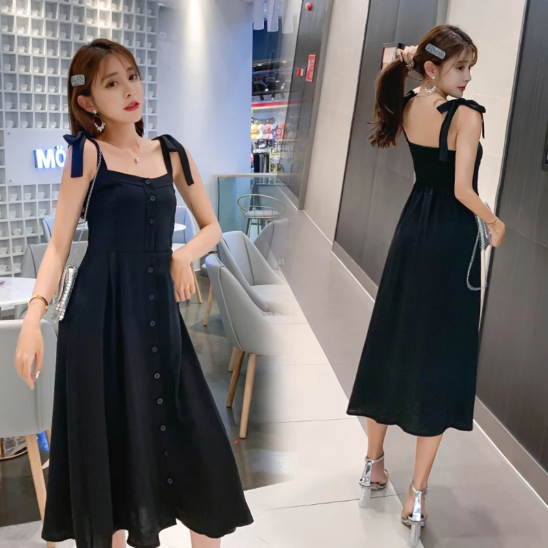 2019 Long Summer Dress Refreshing Sexy Dress Sweet Single Breasted Black Dress Backless Elegant women New ladies dresses beach
2019 Long Summer Dress Refreshing Sexy Dress Sweet Single Breasted Black Dress Backless Elegant women New ladies dresses beach