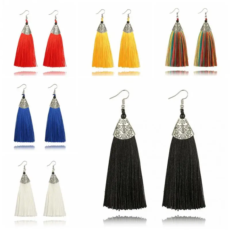 Trendy Women Colorful Tassel Long Ear Drop Exotic Pattern Dangle Earrings Jewelry
Trendy Women Colorful Tassel Long Ear Drop Exotic Pattern Dangle Earrings Jewelry
