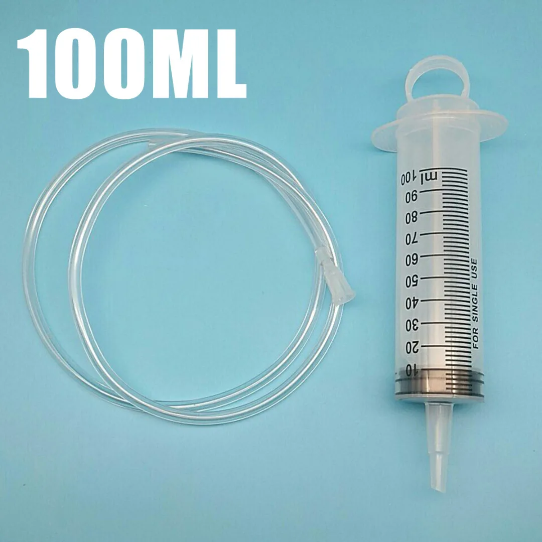 1pc Large Syringe Hypodermic 100ml & 90cm Tube For Feeding Ink Cartridge For Dosing And Pumping All Kinds Of Liquids And Fluids