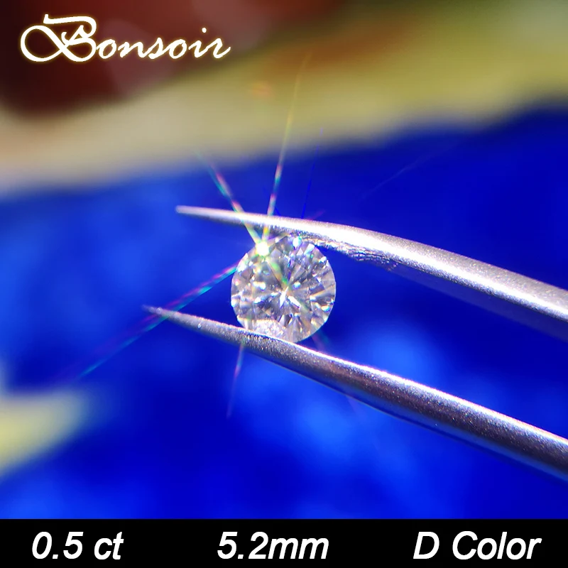 Ormosia 0.5 Carat loose Moissanite 5.2mm Diameter Color Grade D Wedding Ring Material Free Shipping
Ormosia 0.5 Carat loose Moissanite 5.2mm Diameter Color Grade D Wedding Ring Material Free Shipping