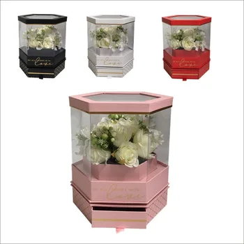 Hexagon can turn around With drawer PVC florist packing flowers gift box Watch the Video in Your PC first,Valentine's Day box
Hexagon can turn around With drawer PVC florist packing flowers gift box Watch the Video in Your PC first,Valentine's Day box