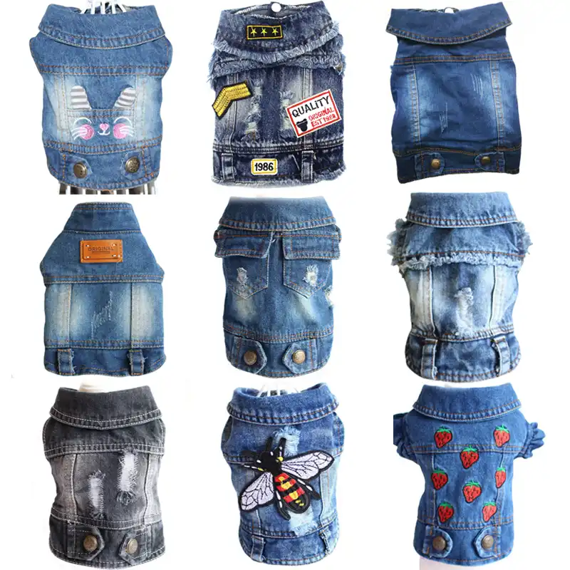 denim vest dog