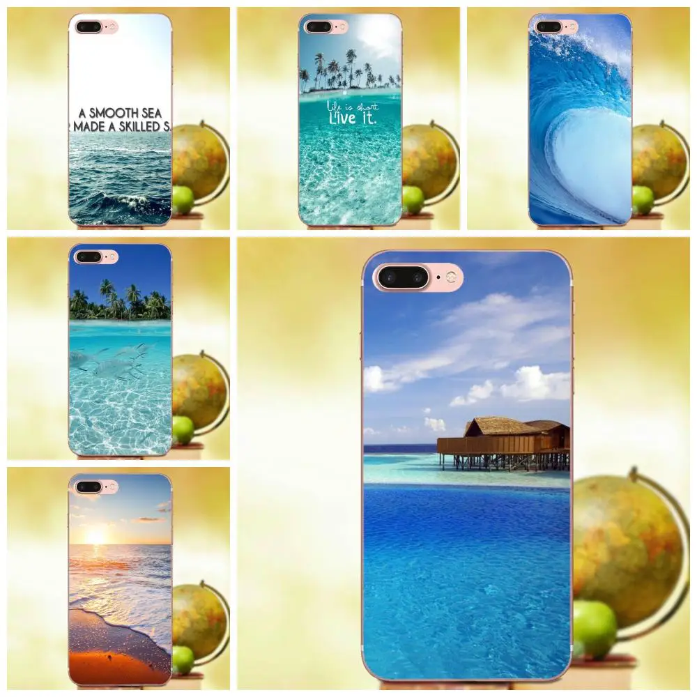 TPU Case Accessories For Xiaomi Redmi Note 2 3 3S 4 4A 4X 5 5A 6 6A Pro Plus Beautiful Blue Ocean Seascape Waves | Мобильные
