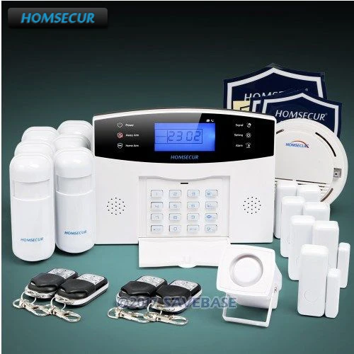 HOMSECUR Wireless&wired 433Mhz LCD GSM 850/900/1800/1900 Burglar Alarm System with Smoke Sensor (Available shipment from EU)
HOMSECUR Wireless&wired 433Mhz LCD GSM 850/900/1800/1900 Burglar Alarm System with Smoke Sensor (Available shipment from EU)