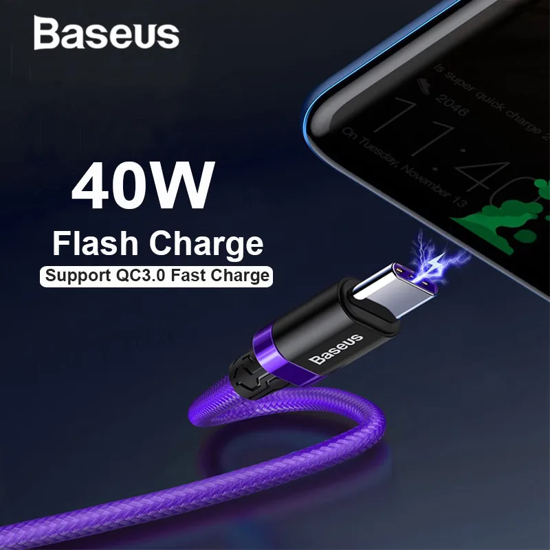 Baseus 5A Flash Supercharge USB Type C Cable for Huawei P20 Pro Mate 20 Quick Charge Type C Charging Cable for Xiaomi Note 7
Baseus 5A Flash Supercharge USB Type C Cable for Huawei P20 Pro Mate 20 Quick Charge Type C Charging Cable for Xiaomi Note 7