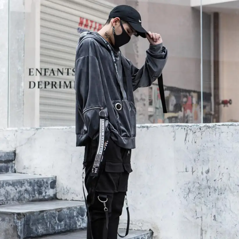Men ribbons patchwork velvet oversized hoodie zipper sleeves DJ singer stage costume man harajuku hip hop punk hoody sweat homme
Men ribbons patchwork velvet oversized hoodie zipper sleeves DJ singer stage costume man harajuku hip hop punk hoody sweat homme