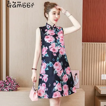 2019 Summer Sleeveless Daily Improve Cheongsam Dress Women Vintage Floral Print Chinese Style Dress Elegant High Quality Dresses
2019 Summer Sleeveless Daily Improve Cheongsam Dress Women Vintage Floral Print Chinese Style Dress Elegant High Quality Dresses