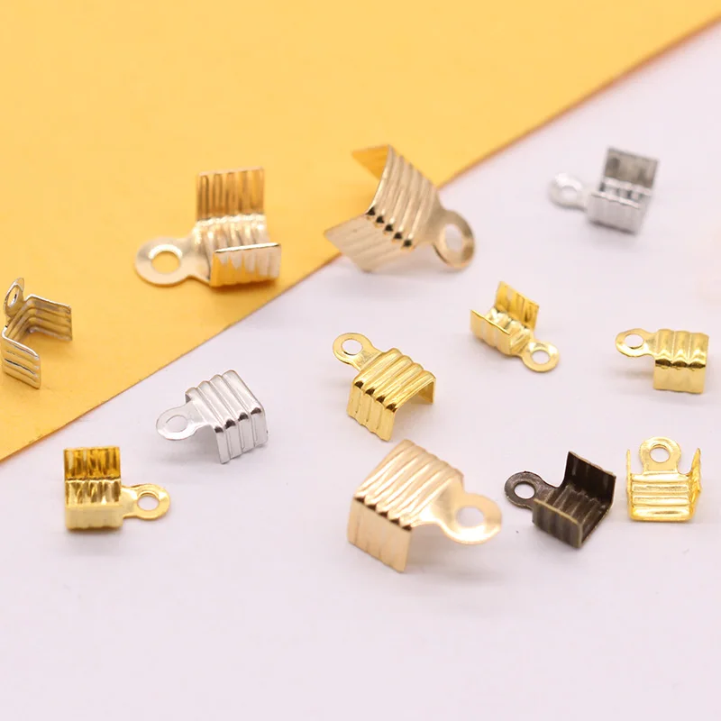200pcs Gold silver plated Bronze Metal W/ Loop Cord End Tip Jewelry Findings Connectors Caps Fold Over Clasp Crimp Beads Buckles
200pcs Gold silver plated Bronze Metal W/ Loop Cord End Tip Jewelry Findings Connectors Caps Fold Over Clasp Crimp Beads Buckles