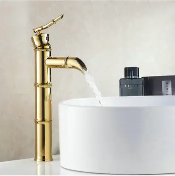 Free Shipping Golden Bamboo Style Brass waterfall Faucet Single Handel Hot and Cold Mixer tap Water tap 9962
Free Shipping Golden Bamboo Style Brass waterfall Faucet Single Handel Hot and Cold Mixer tap Water tap 9962