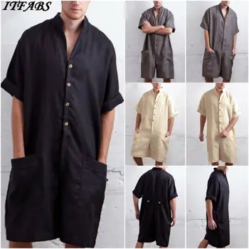 2019 Brand New Style Fashion Men's Loose Solid Short Sleeve Leisure linen Casual Overall Hot Sale Jumpsuit
2019 Brand New Style Fashion Men's Loose Solid Short Sleeve Leisure linen Casual Overall Hot Sale Jumpsuit