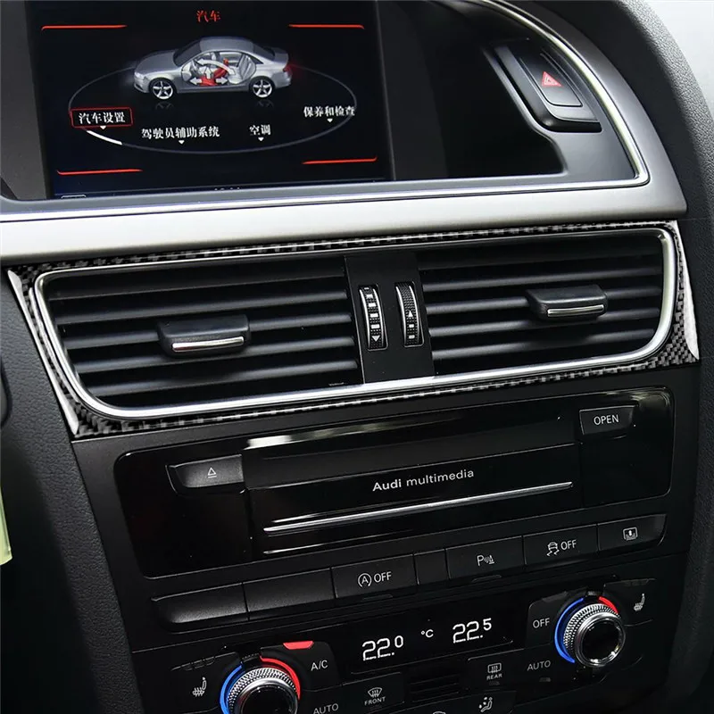 Carbon Fiber Car Interior Navigation Central Control Panel Air Conditioning Vent Cover Frame Trim for AUDI A4 B8 09-16 styling
Carbon Fiber Car Interior Navigation Central Control Panel Air Conditioning Vent Cover Frame Trim for AUDI A4 B8 09-16 styling