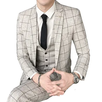 Men's Autumn Business British Style Slim Suit 3 Piece Set (Jacket + Vest + Pants) Party Best Man High-end Plus size 4XL suits
Men's Autumn Business British Style Slim Suit 3 Piece Set (Jacket + Vest + Pants) Party Best Man High-end Plus size 4XL suits