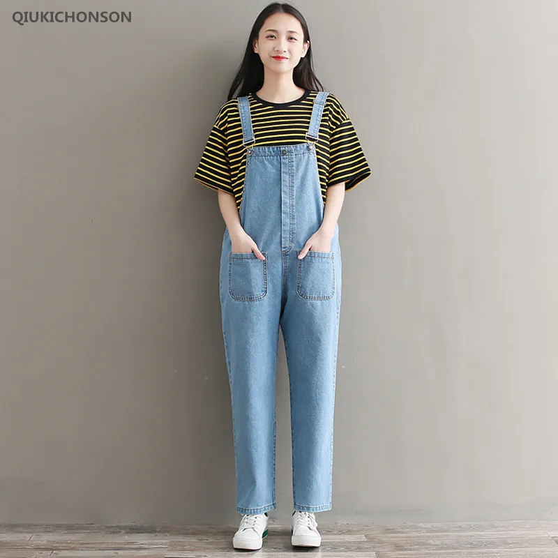 Qiukichonson Spring Women Loose Jeans Vintage Jumpsuits Ladies High Waist Pockets Ankle-Length Pants Female Plus Size Jeans
Qiukichonson Spring Women Loose Jeans Vintage Jumpsuits Ladies High Waist Pockets Ankle-Length Pants Female Plus Size Jeans