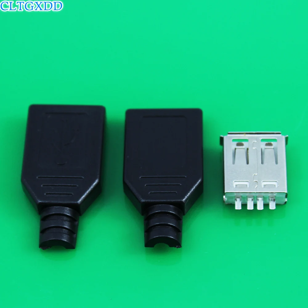 cltgxdd IMC hot New Type A Female 2.0 USB 4 Pin Plug Socket Connector With Black Plastic Cover Solder type DIY Connector
cltgxdd IMC hot New Type A Female 2.0 USB 4 Pin Plug Socket Connector With Black Plastic Cover Solder type DIY Connector