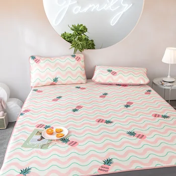 2019 Summer Cool mat pineapple bed sheet set with elastic bird strawberry fitted sheet mattress cover leopard bed cover 3pcs/set
2019 Summer Cool mat pineapple bed sheet set with elastic bird strawberry fitted sheet mattress cover leopard bed cover 3pcs/set