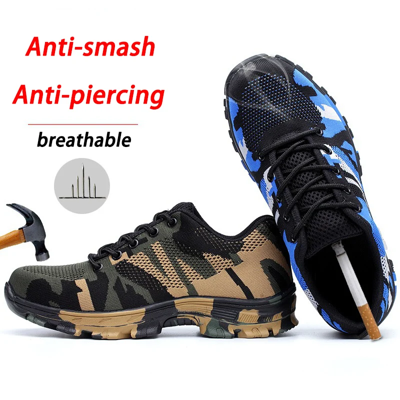 Working Safety Men Shoes Construction Men's Outdoor Steel Toe Cap Shoes Men Camouflage Puncture Proof High Quality Plus Size 46
Working Safety Men Shoes Construction Men's Outdoor Steel Toe Cap Shoes Men Camouflage Puncture Proof High Quality Plus Size 46