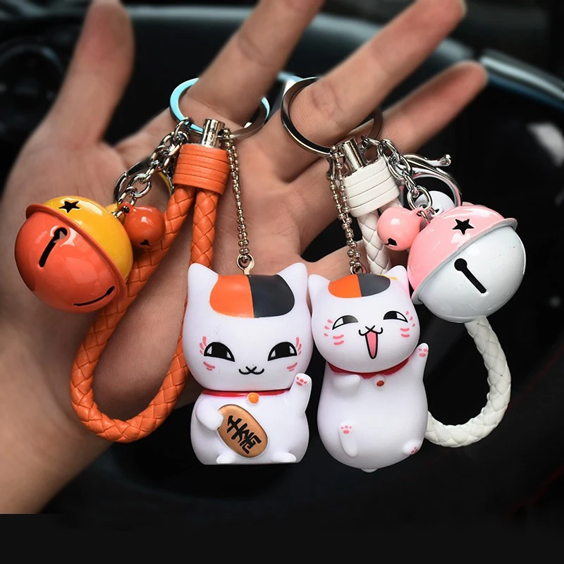 Fashion Cartoon Lucky Cats Keychains Kids Women Kitten Leather Bells Portachiavi Llaveros Chaveiro Cat Key Ring Bag Charms Gift
Fashion Cartoon Lucky Cats Keychains Kids Women Kitten Leather Bells Portachiavi Llaveros Chaveiro Cat Key Ring Bag Charms Gift