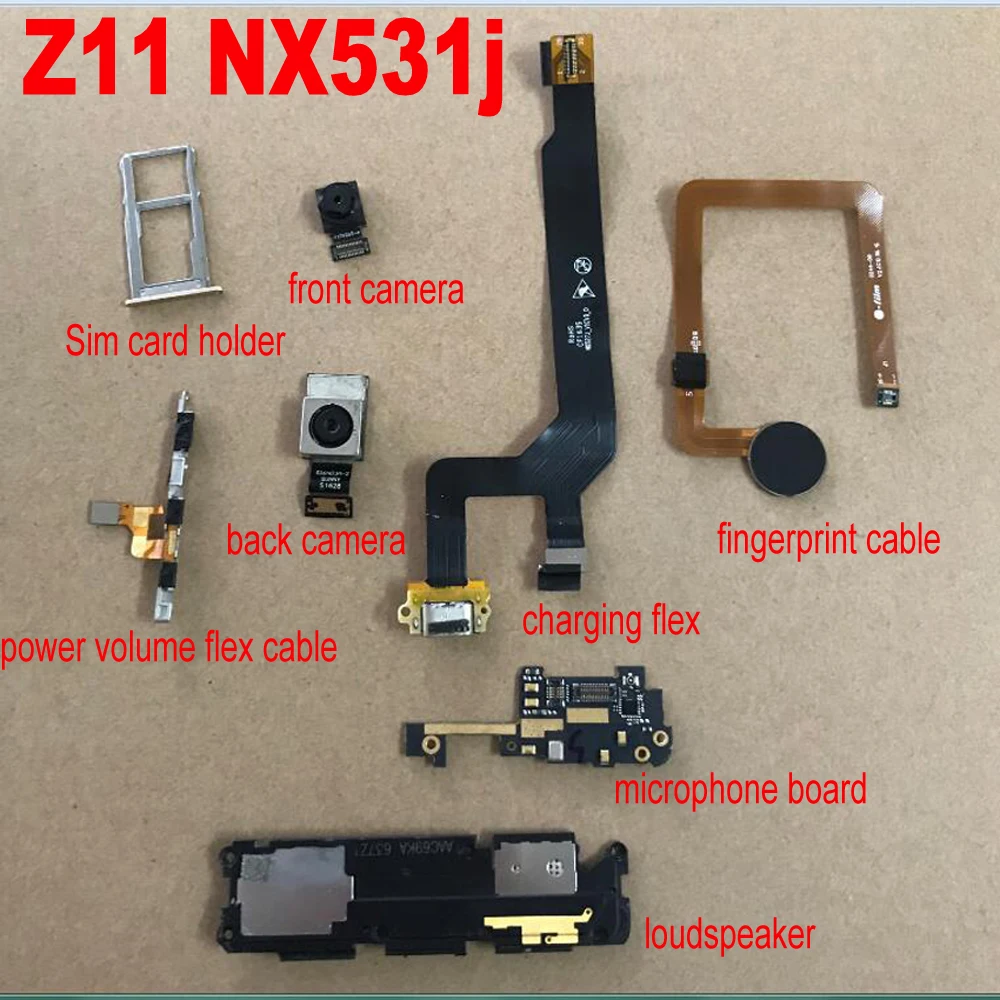 Tested Front or Rear big Back Camera Module with Flex Cable For ZTE Nubia Z11 NX531j NX531 usb charging board & fingerprint
Tested Front or Rear big Back Camera Module with Flex Cable For ZTE Nubia Z11 NX531j NX531 usb charging board & fingerprint