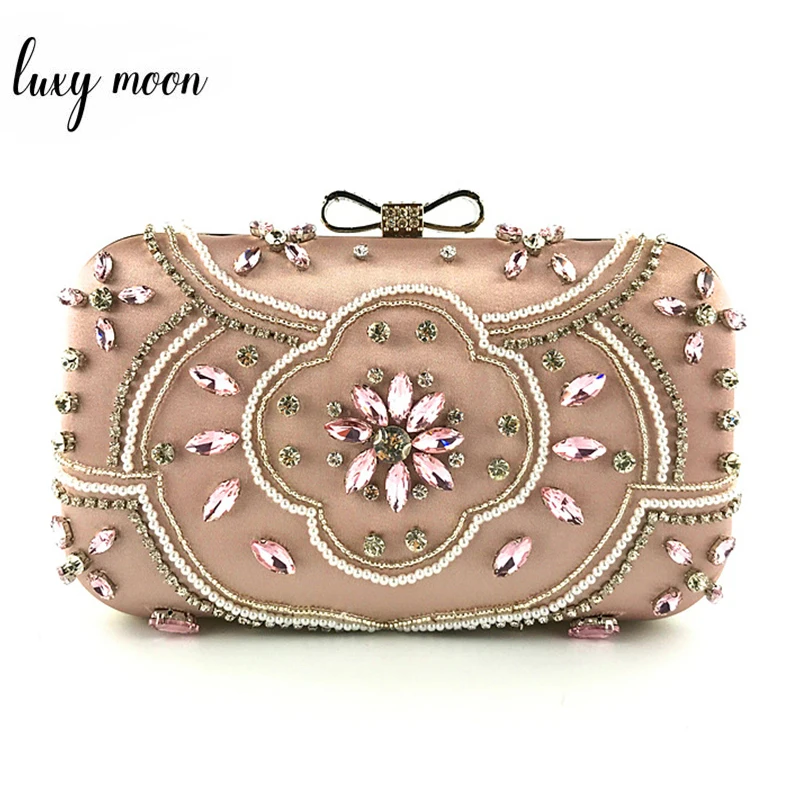 Luxury Pink Crystal Rhinestone Evening Clutch Bags For Women Elegant Bow Lock Pearl Day Clutches Wedding Purse bolsos ZD1096
Luxury Pink Crystal Rhinestone Evening Clutch Bags For Women Elegant Bow Lock Pearl Day Clutches Wedding Purse bolsos ZD1096