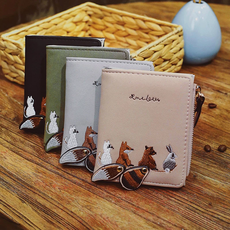 2019 Fashion Female Cute Cartoon Animal Short Leather Small Wallet Buckle Zipper Card Holder Mini Tide Personality Coin Purse
2019 Fashion Female Cute Cartoon Animal Short Leather Small Wallet Buckle Zipper Card Holder Mini Tide Personality Coin Purse