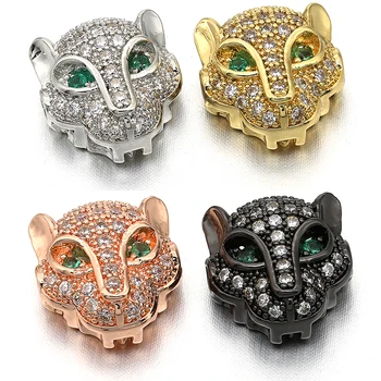 11*11mm Best Quality Brass Cubic Zirconia Leopard Beads for DIY Jewelry Accessories Making, Hole: 1.7mm, VZ115
11*11mm Best Quality Brass Cubic Zirconia Leopard Beads for DIY Jewelry Accessories Making, Hole: 1.7mm, VZ115