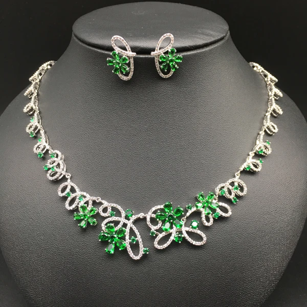 2019 new fashion Luxury popular GREEN zircon necklace earring set bride wedding bride banquet dress formal dress jewelry set
2019 new fashion Luxury popular GREEN zircon necklace earring set bride wedding bride banquet dress formal dress jewelry set