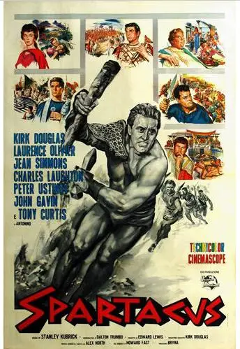 Постер кинофильма KUBRICK'S SPARTACUS KIRK Дуглас шелк модель 24x36 дюймов | Дом и сад
