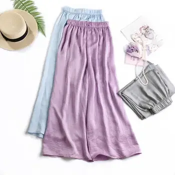 2020 Summer New Arrival Elegant Copper Ammonia Wide-legged Pants Women Straight Pants Loose Leisure Thin Dropping Ice Silk Pants
2020 Summer New Arrival Elegant Copper Ammonia Wide-legged Pants Women Straight Pants Loose Leisure Thin Dropping Ice Silk Pants