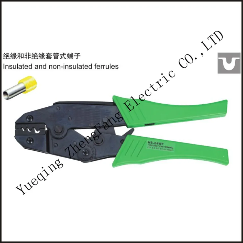 tool HS-04WF A.W.G.17-7 ratchet crimping plier european style insulated and non-insulated ferrules length 230mm hand tool
tool HS-04WF A.W.G.17-7 ratchet crimping plier european style insulated and non-insulated ferrules length 230mm hand tool